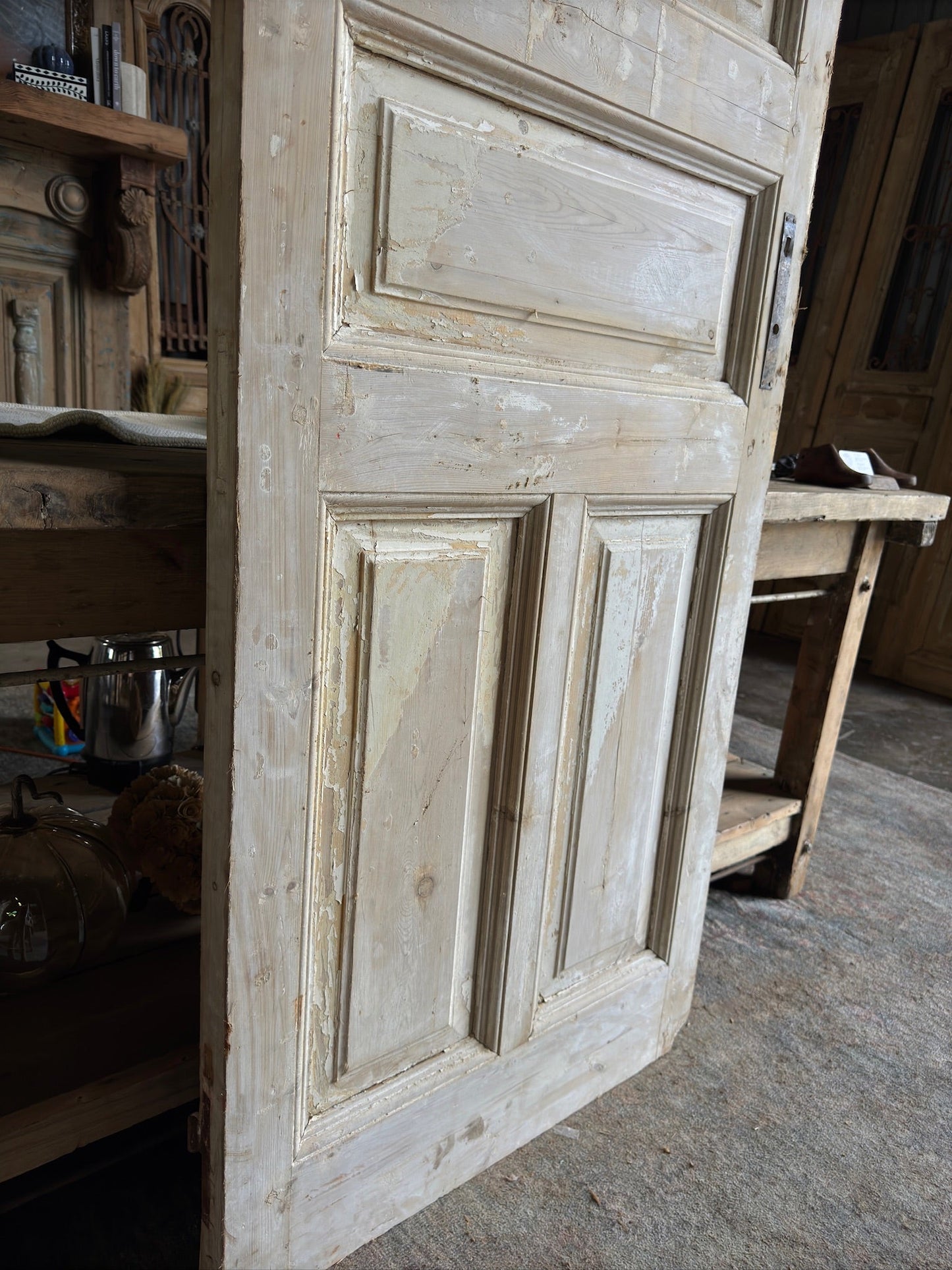 1800s Baltic Pine 6 Panel Door - 28.25x98 F80 - Magnolia Antique Door Co.