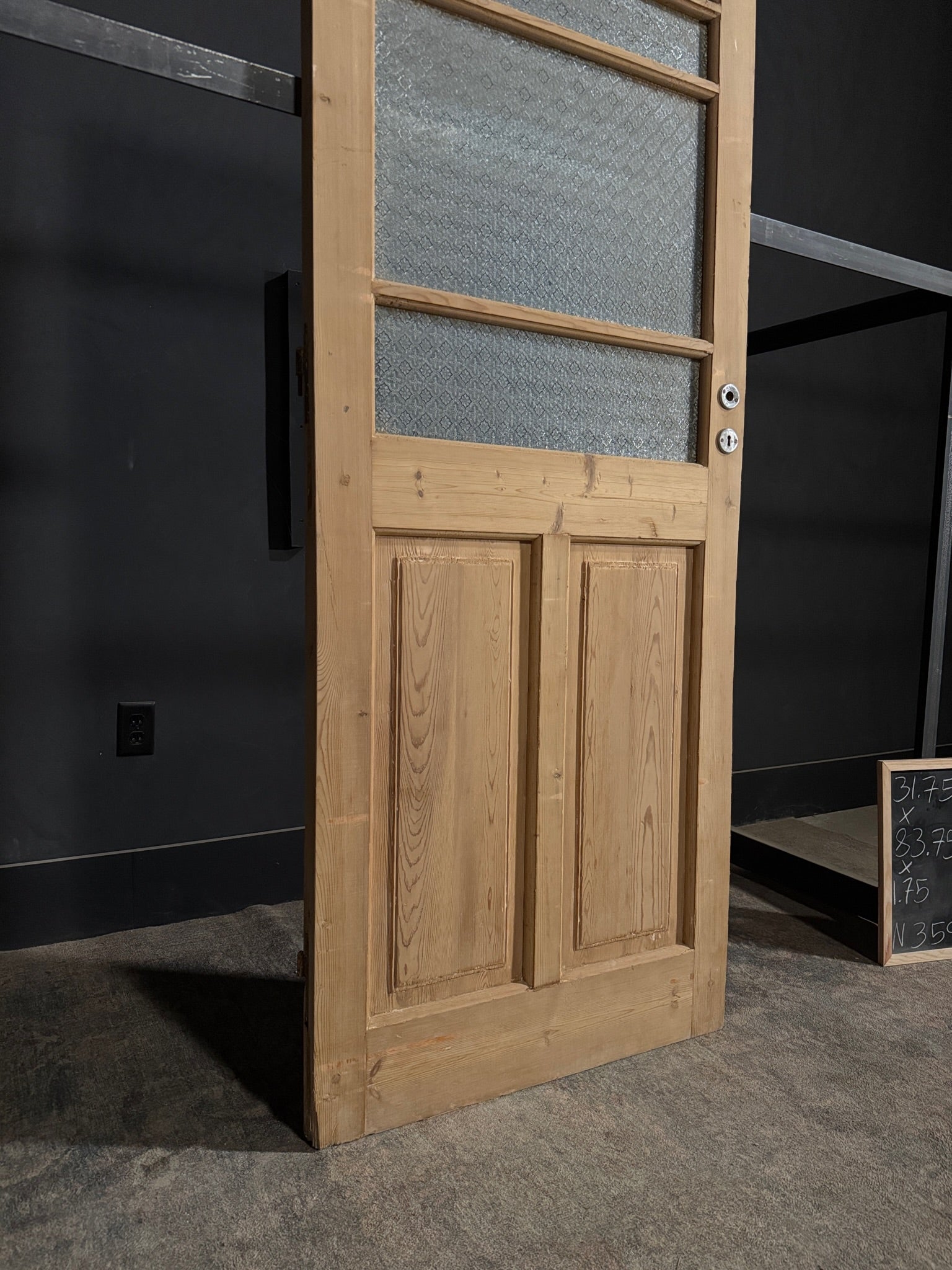 Antique Obscured Glass 4 Lite Single Door - 31.75x83.75 - N359