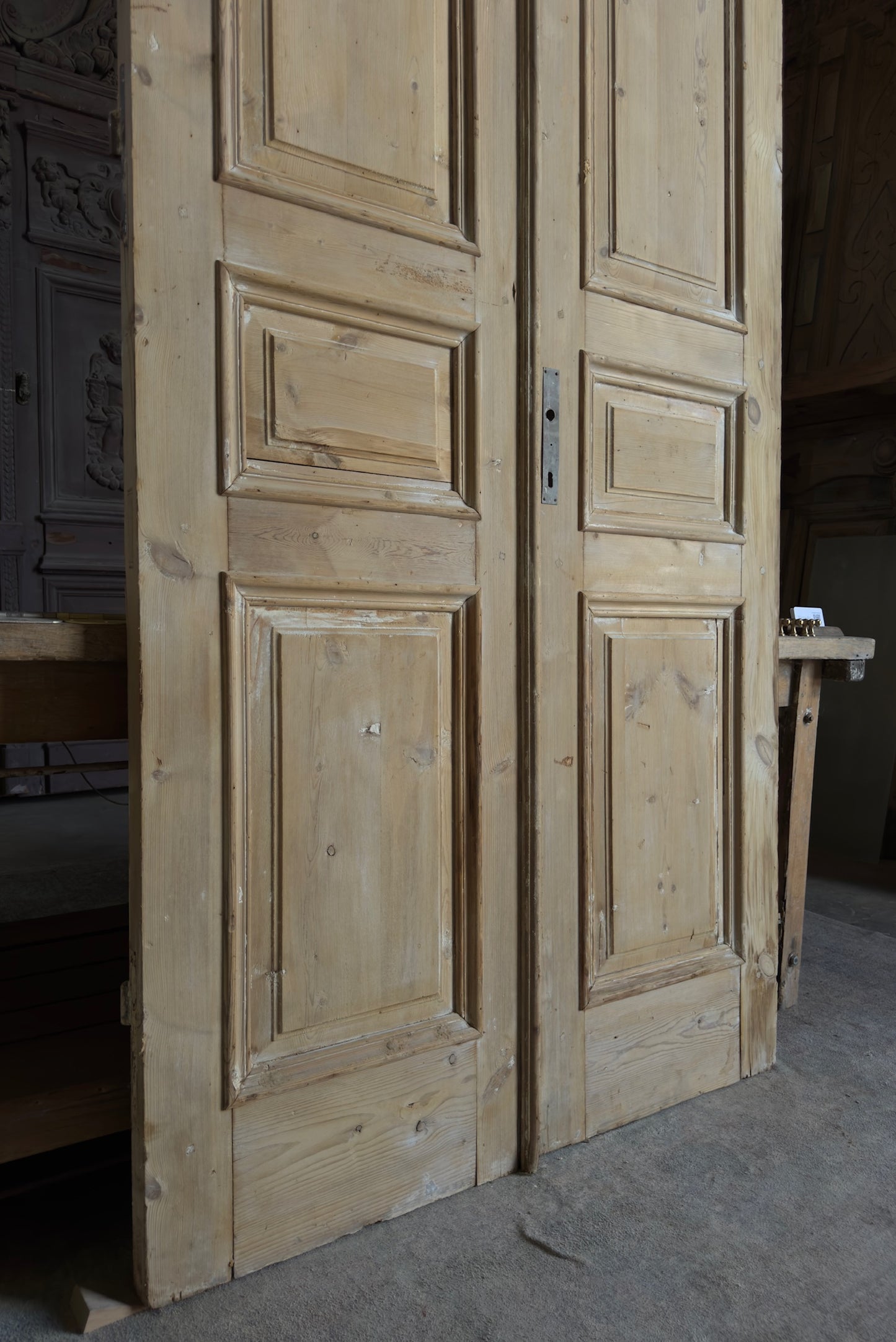 Antique 3 Panel French Doors - 45.5x100.75 - L582