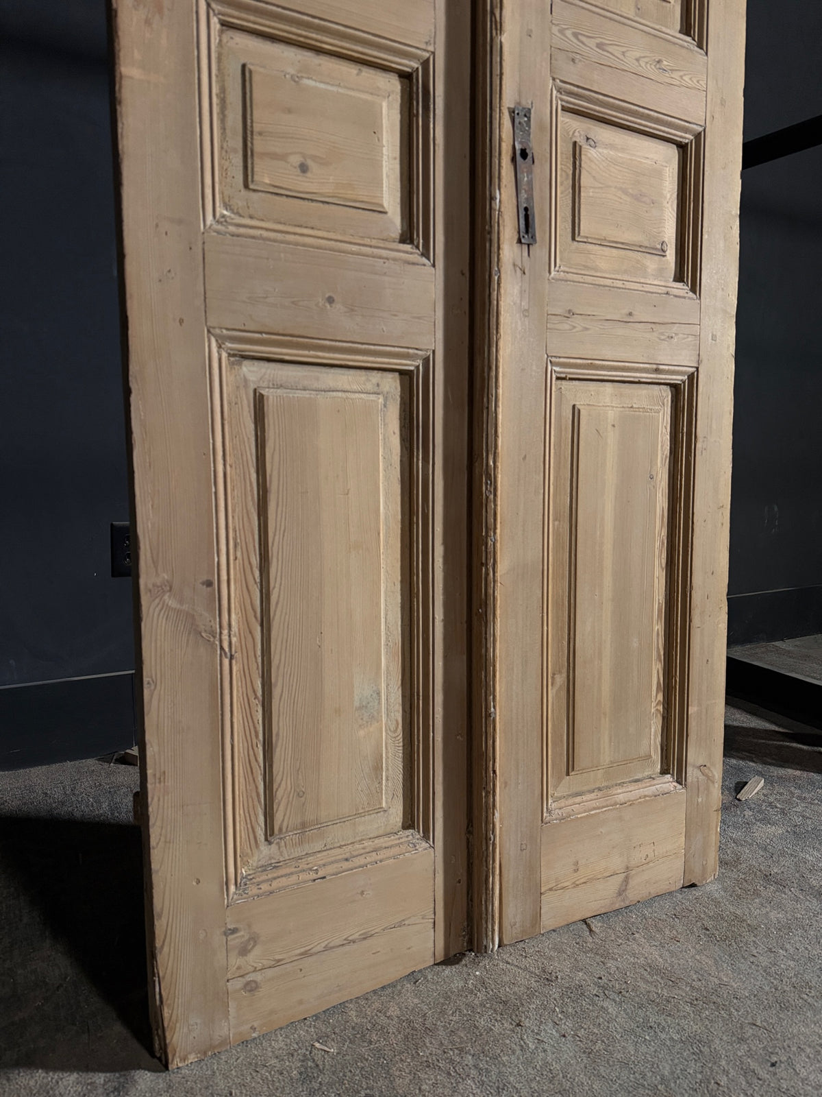 Antique 3 Panel Solid Double Doors - 35.5x96.5 - N558