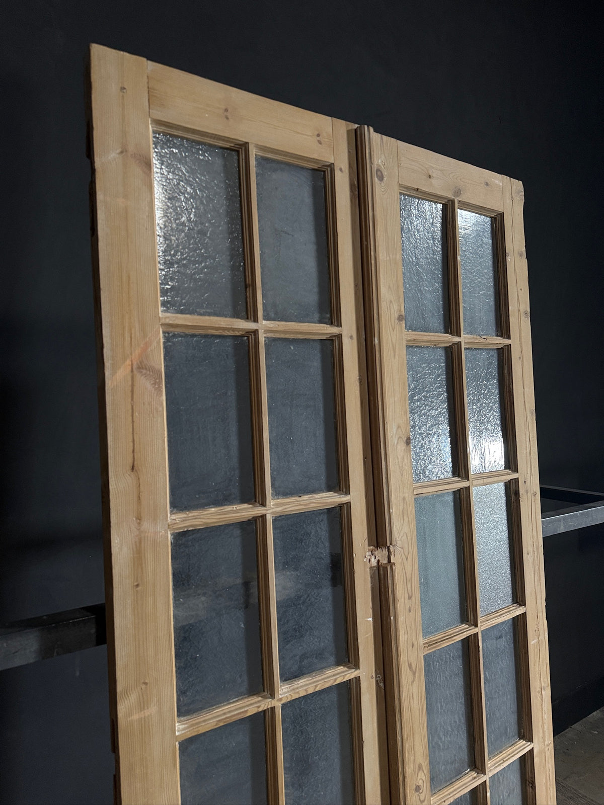 Antique Obscured Glass 10 Lite French Doors - 44x95.75 - N580