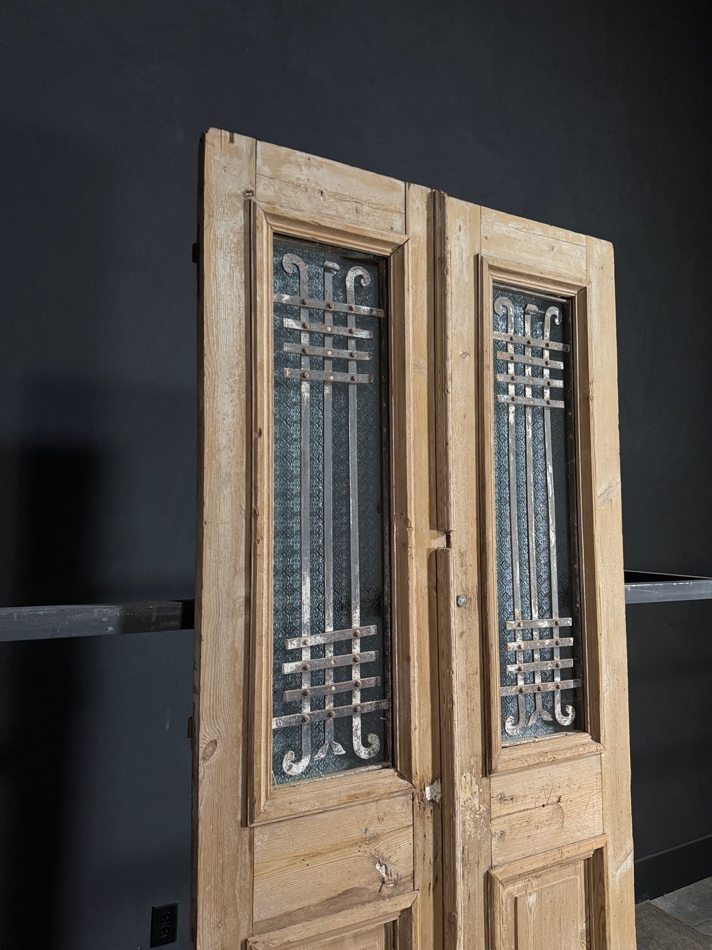 Antique Iron French Doors - 43.5x96 - N72