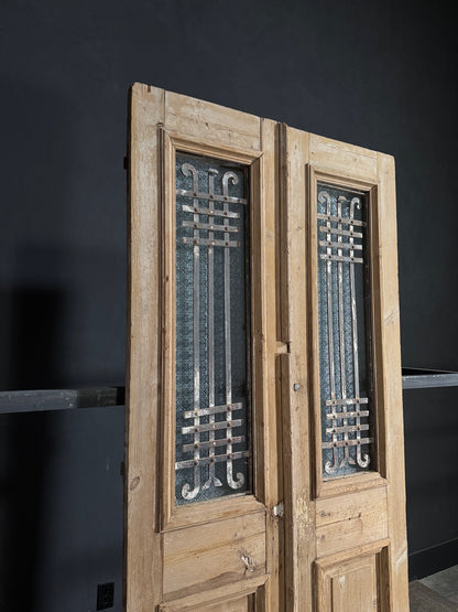 Antique Iron French Doors - 43.5x96 - N72