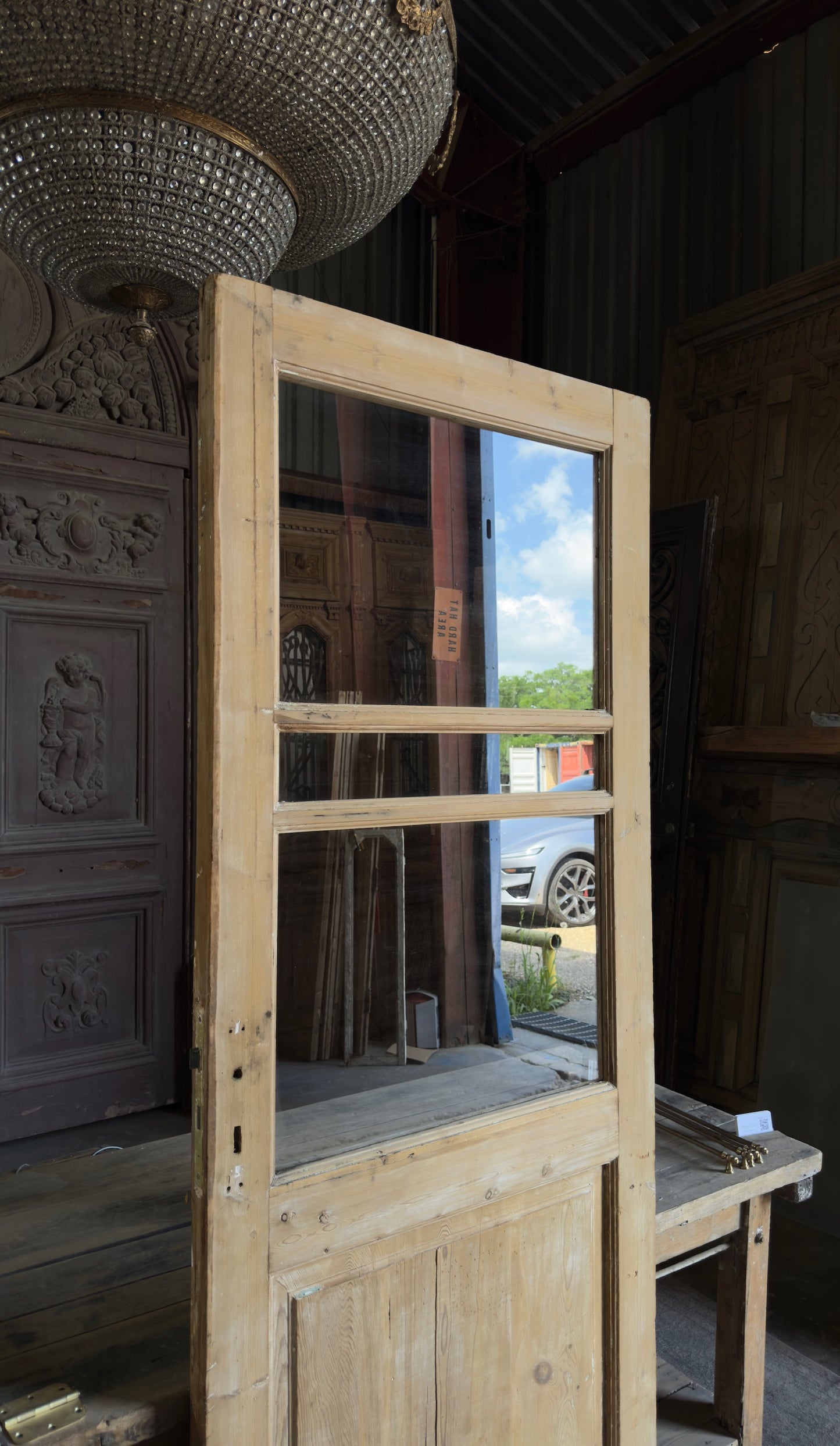 Antique Glass 3 Lite Single Door - 32.25x88 - L601