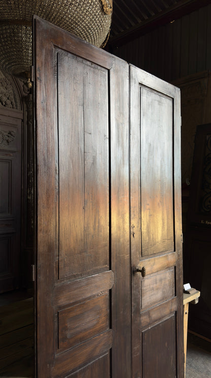 European 3 Panel Antique Double Doors - 49.5x96 - L270