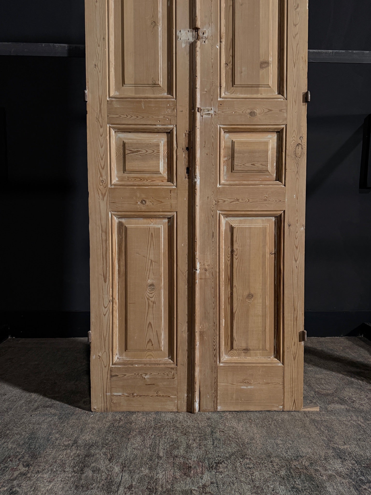 Antique Iron 3 Panel Double Doors - 35.25x96 - N14