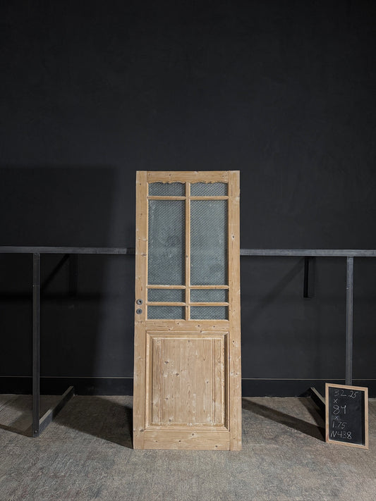 Antique Obscured Glass Single Door - 32.25x84 - N438