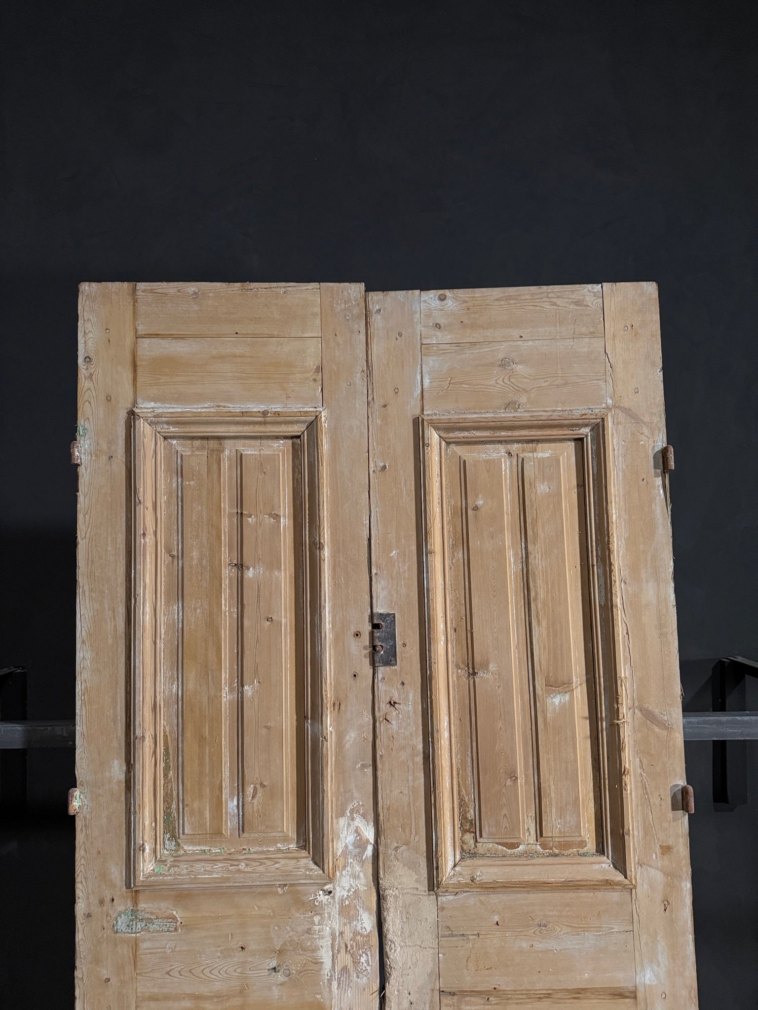 Antique 4 Panel Solid Double Doors - 51x98.5 - N120