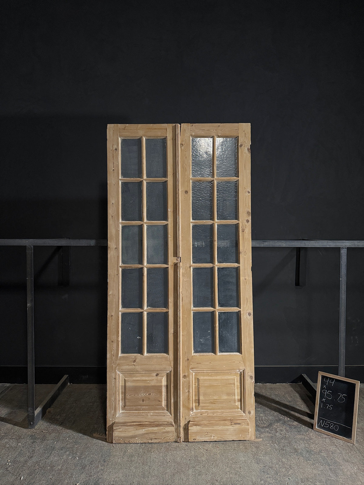 Antique Obscured Glass 10 Lite French Doors - 44x95.75 - N580