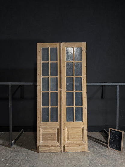 Antique Obscured Glass 10 Lite French Doors - 44x95.75 - N580