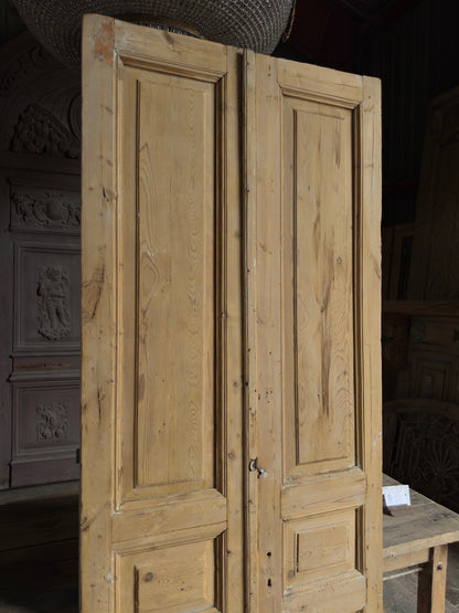 Solid Antique French Pair - 38x93.75 J559
