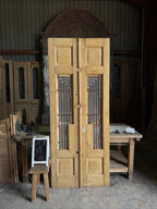 Antique Iron French Doors - 35.25x88 J76