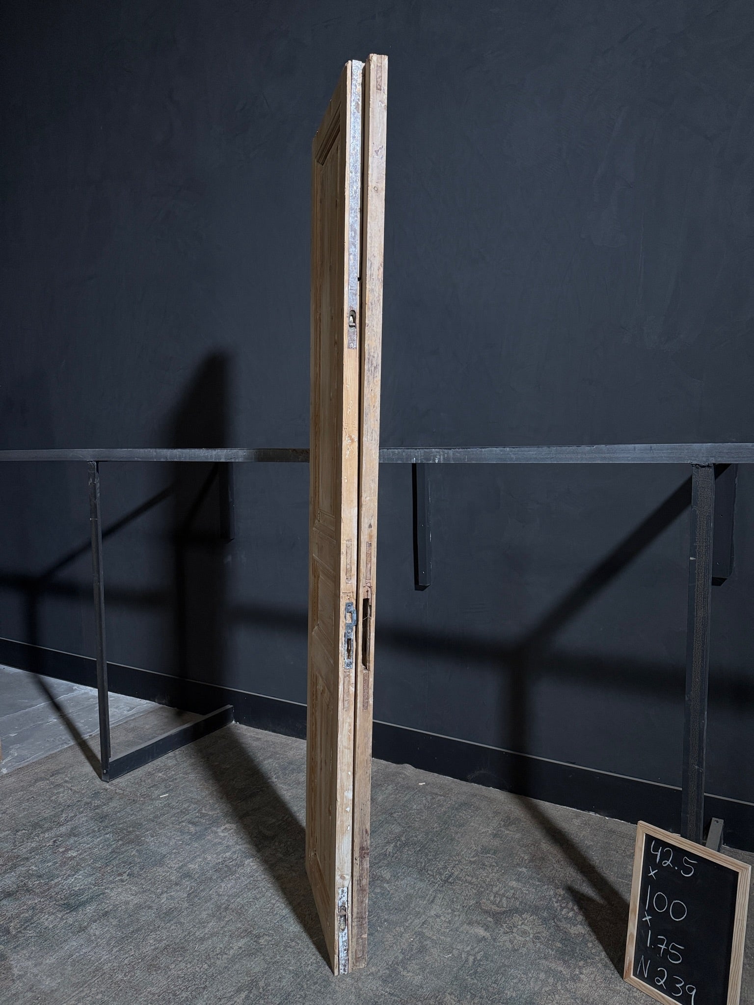 Antique 3 Panel Solid Double Doors - 42.5x100 - N239
