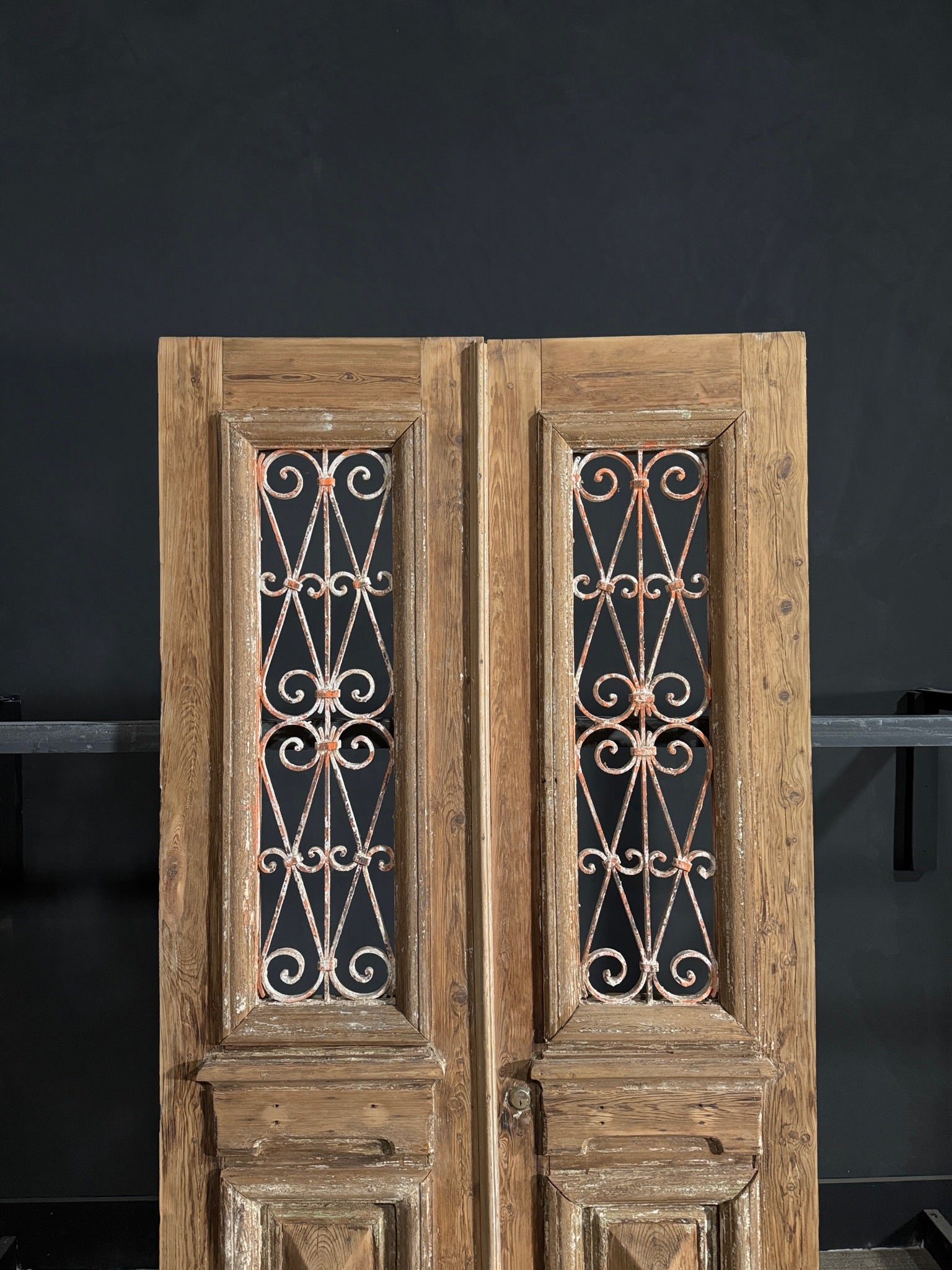 Antique Iron French Doors - 43x85.75 - N103