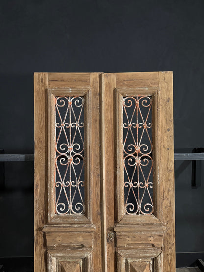 Antique Iron French Doors - 43x85.75 - N103