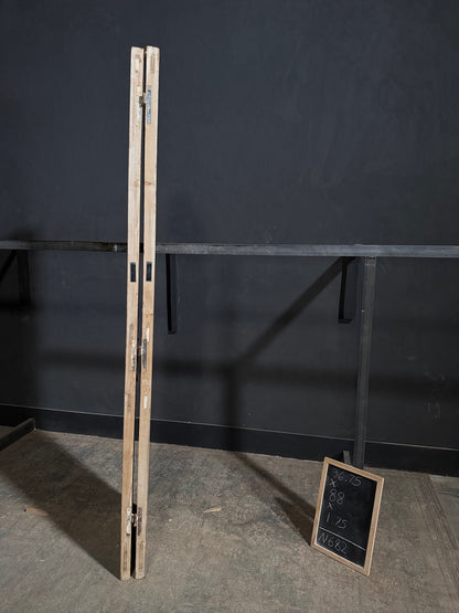 Antique 3 Panel Solid Double Doors - 36.75x88 - N682