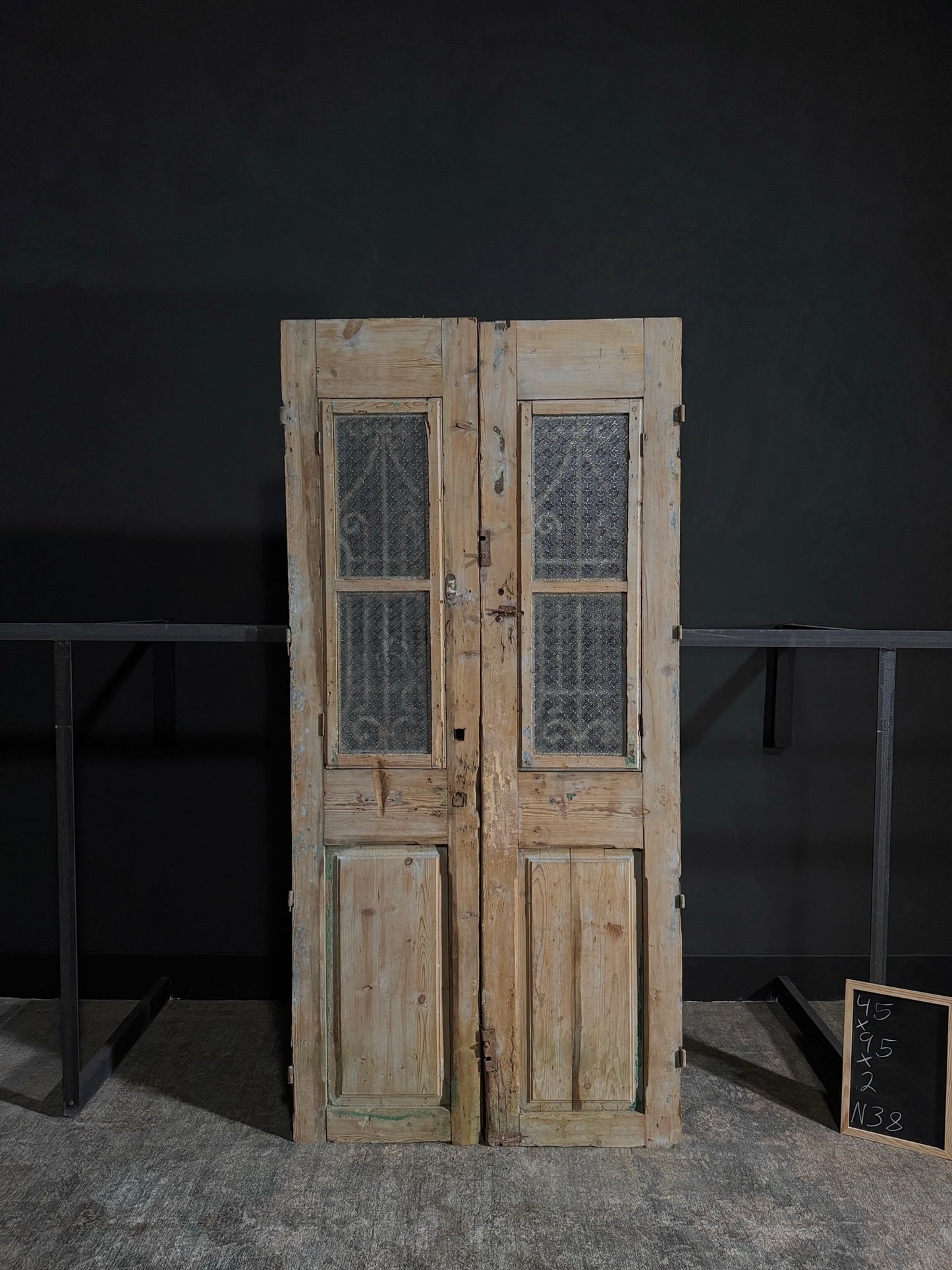 Antique Iron French Doors - 43x95 - N38
