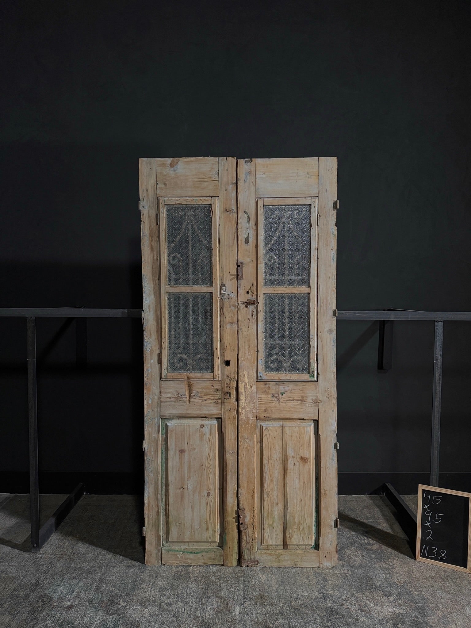 Antique Iron French Doors - 43x95 - N38