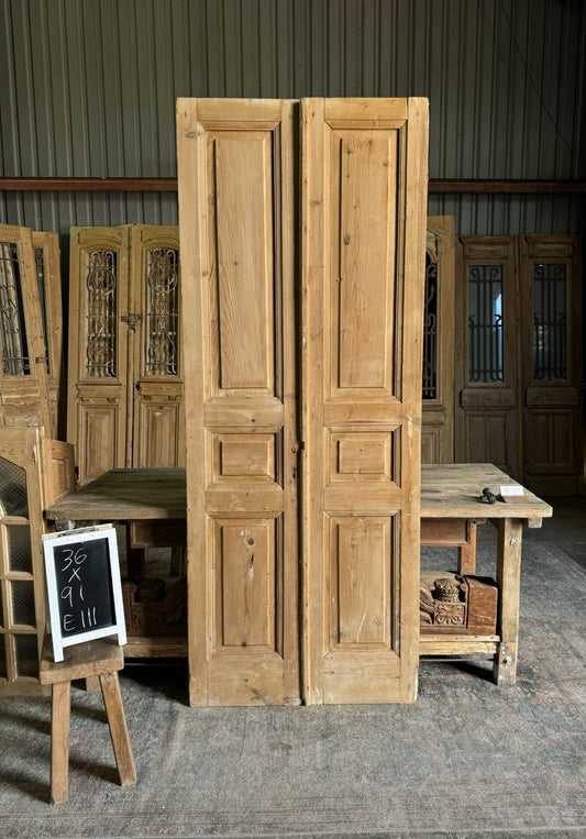 19th Century Antique French Doors - 36x91 E111 - Magnolia Antique Door Co.