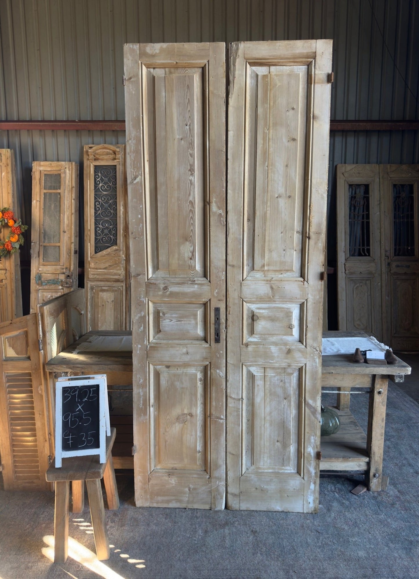 19th Century Antique French Doors - 39.25x95.5 F35 - Magnolia Antique Door Co.