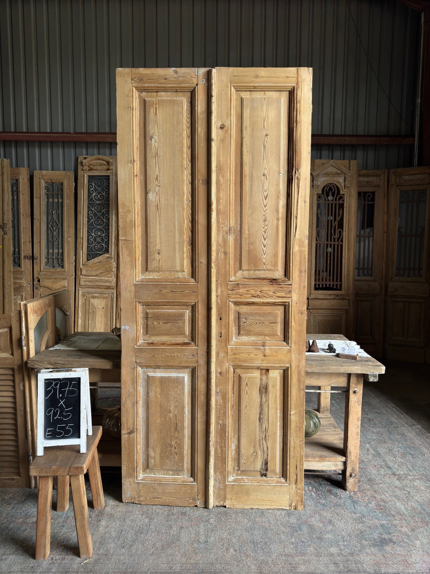 19th Century Antique French Doors - 39.75x92.5 E55 - Magnolia Antique Door Co.