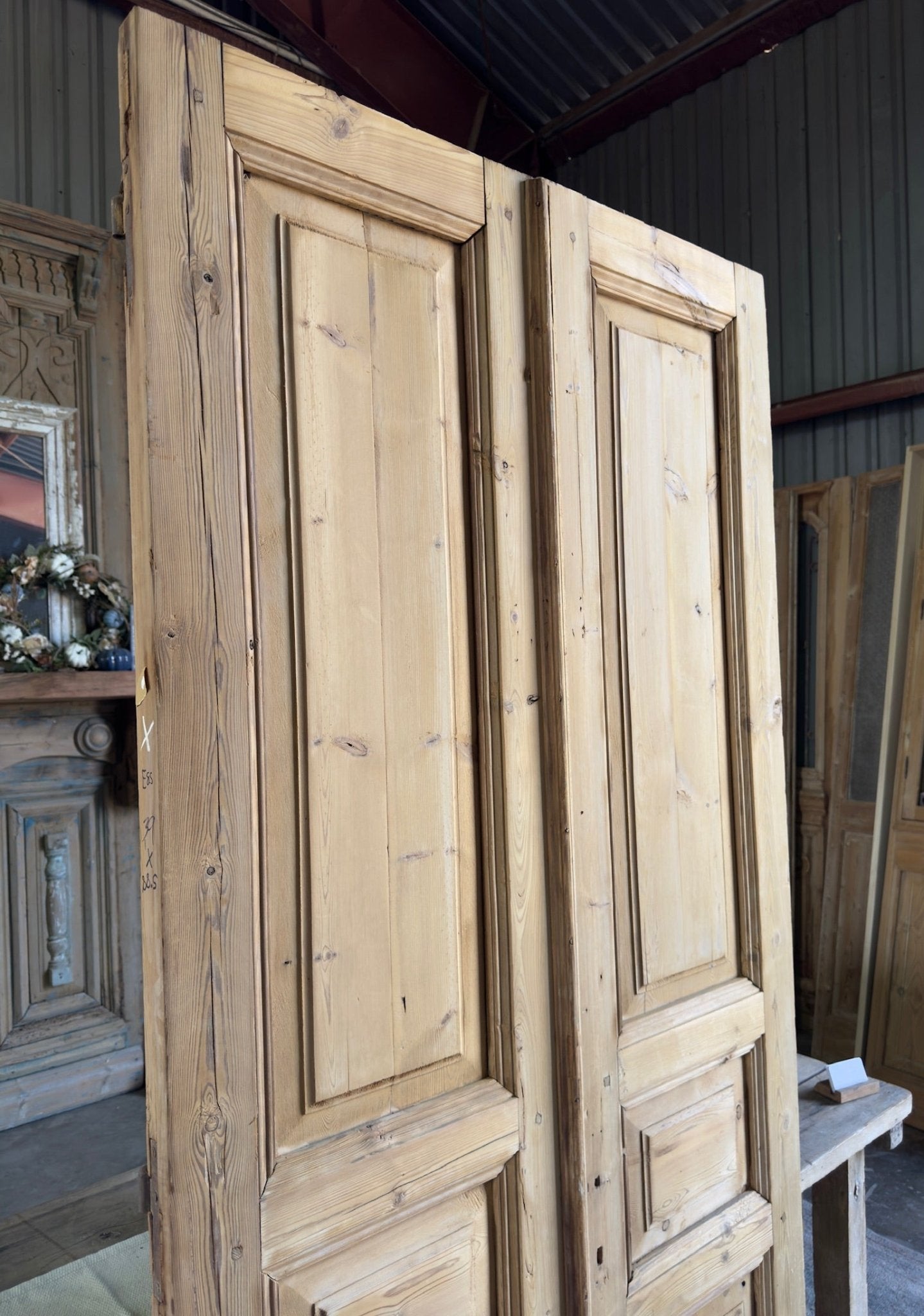 19th Century Antique French Doors - 39x88.5 E85 - Magnolia Antique Door Co.