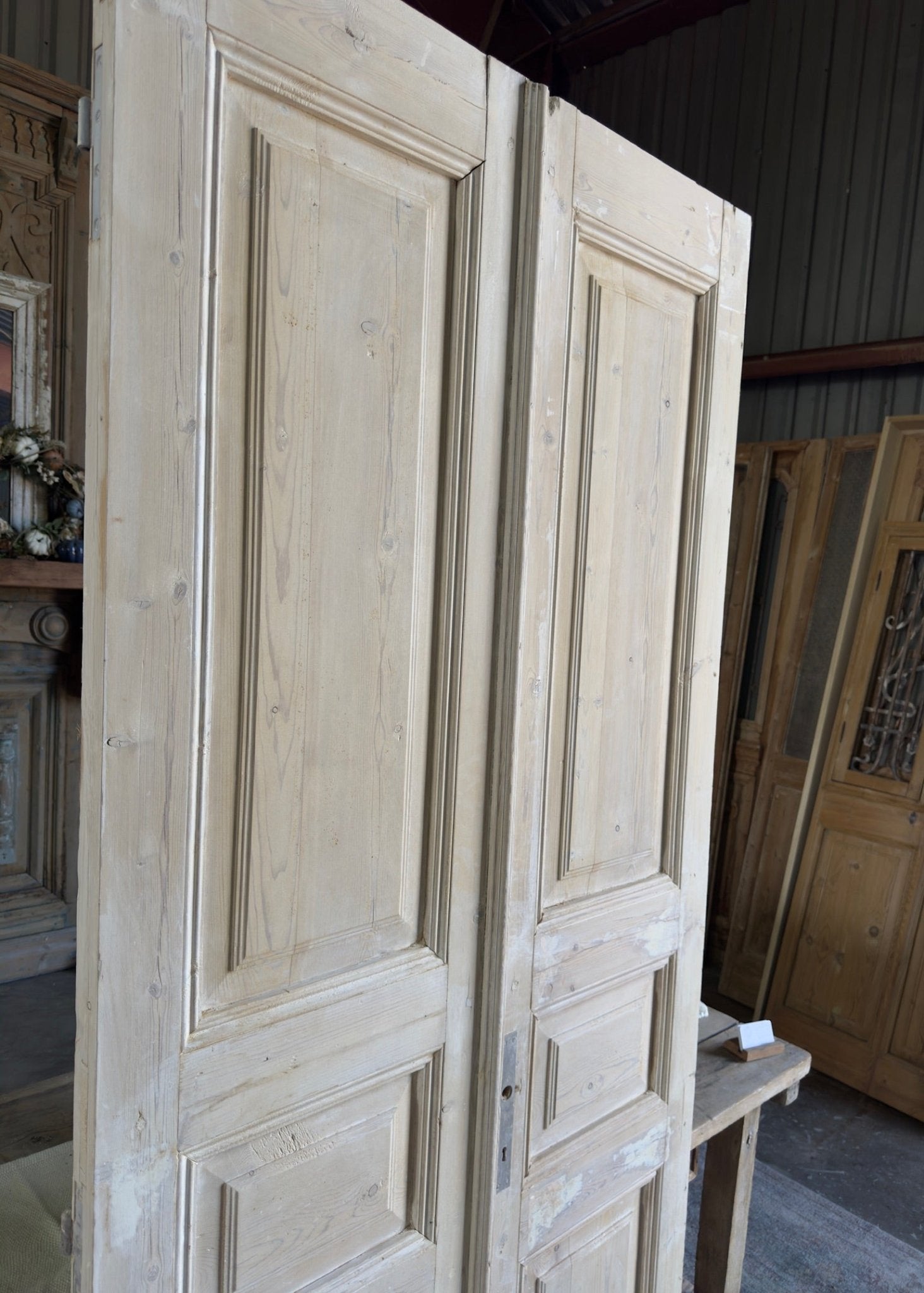 19th Century Antique French Doors - 39x90.5 E90 - Magnolia Antique Door Co.