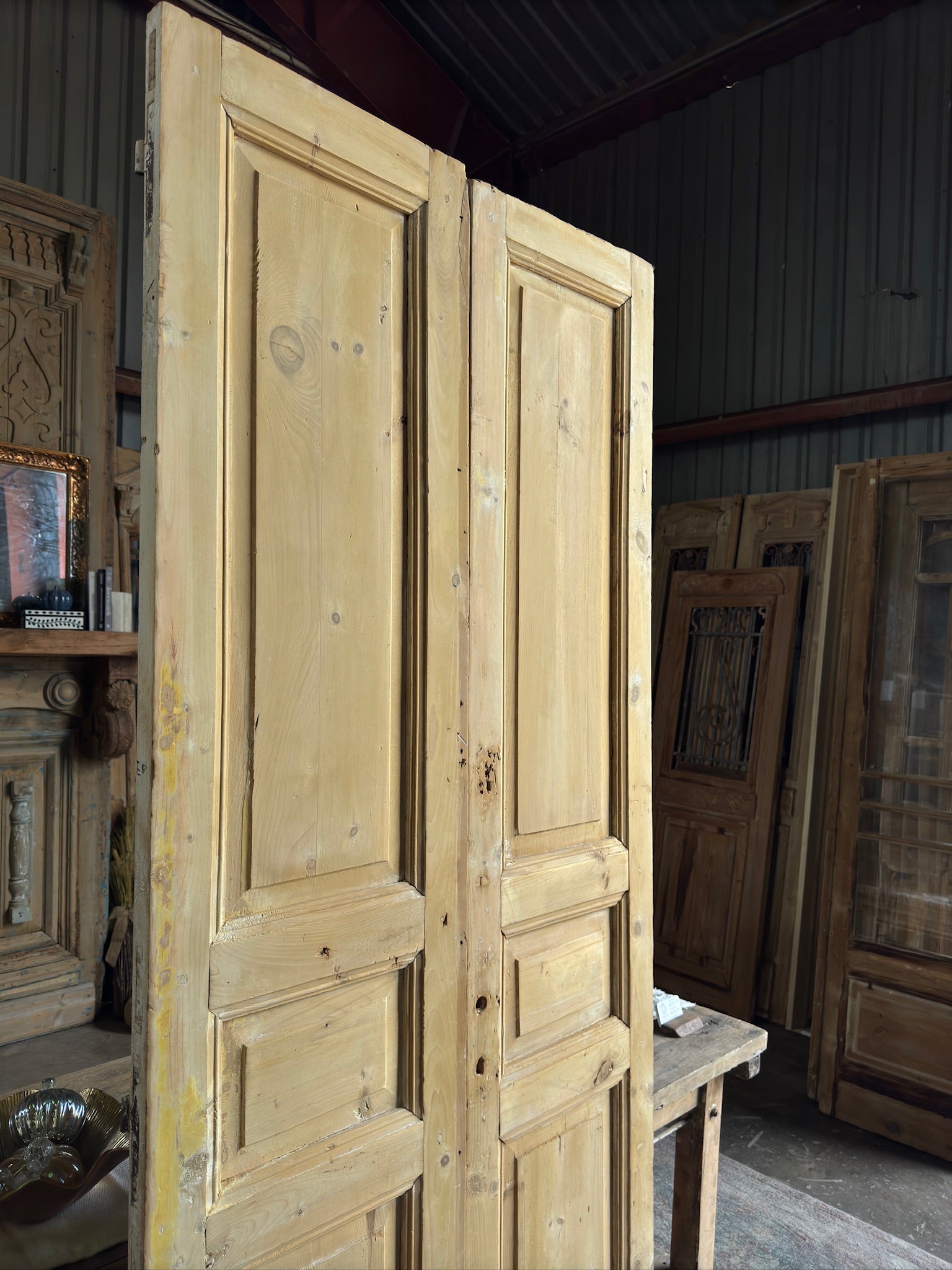 19th Century Antique French Doors - 39x94 E147 - Magnolia Antique Door Co.