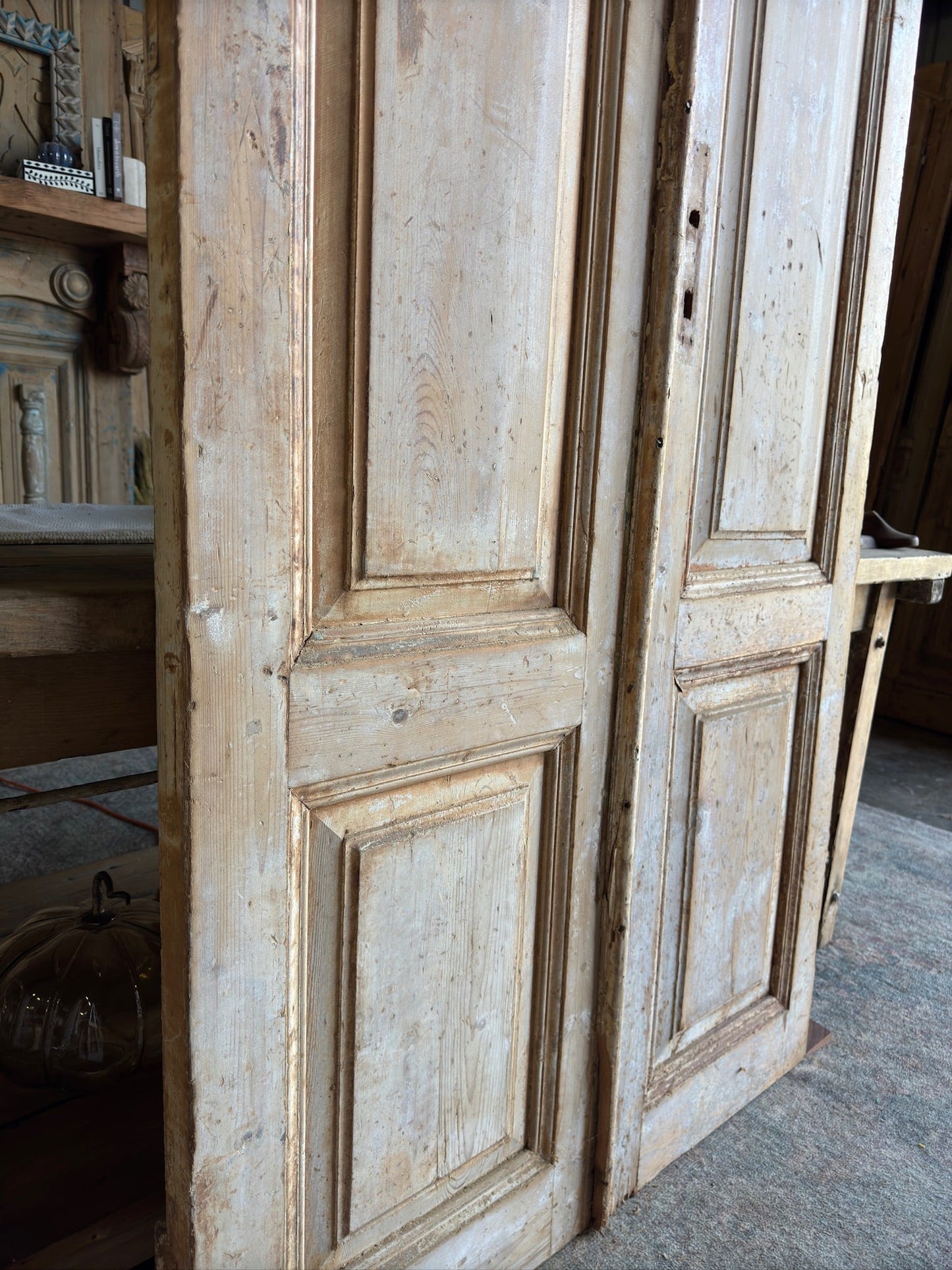 19th Century Antique French Doors - 40.25x95.5 F93 - Magnolia Antique Door Co.