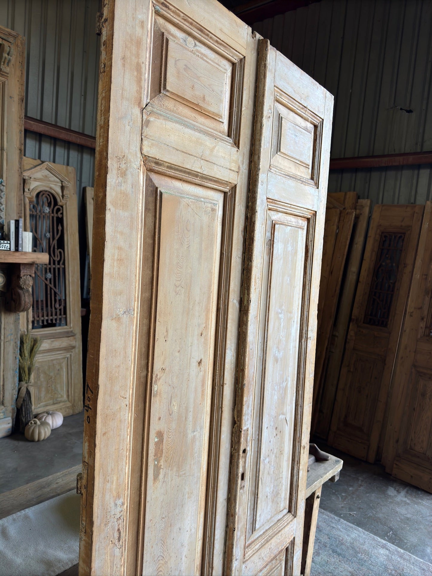 19th Century Antique French Doors - 40.25x95.5 F93 - Magnolia Antique Door Co.