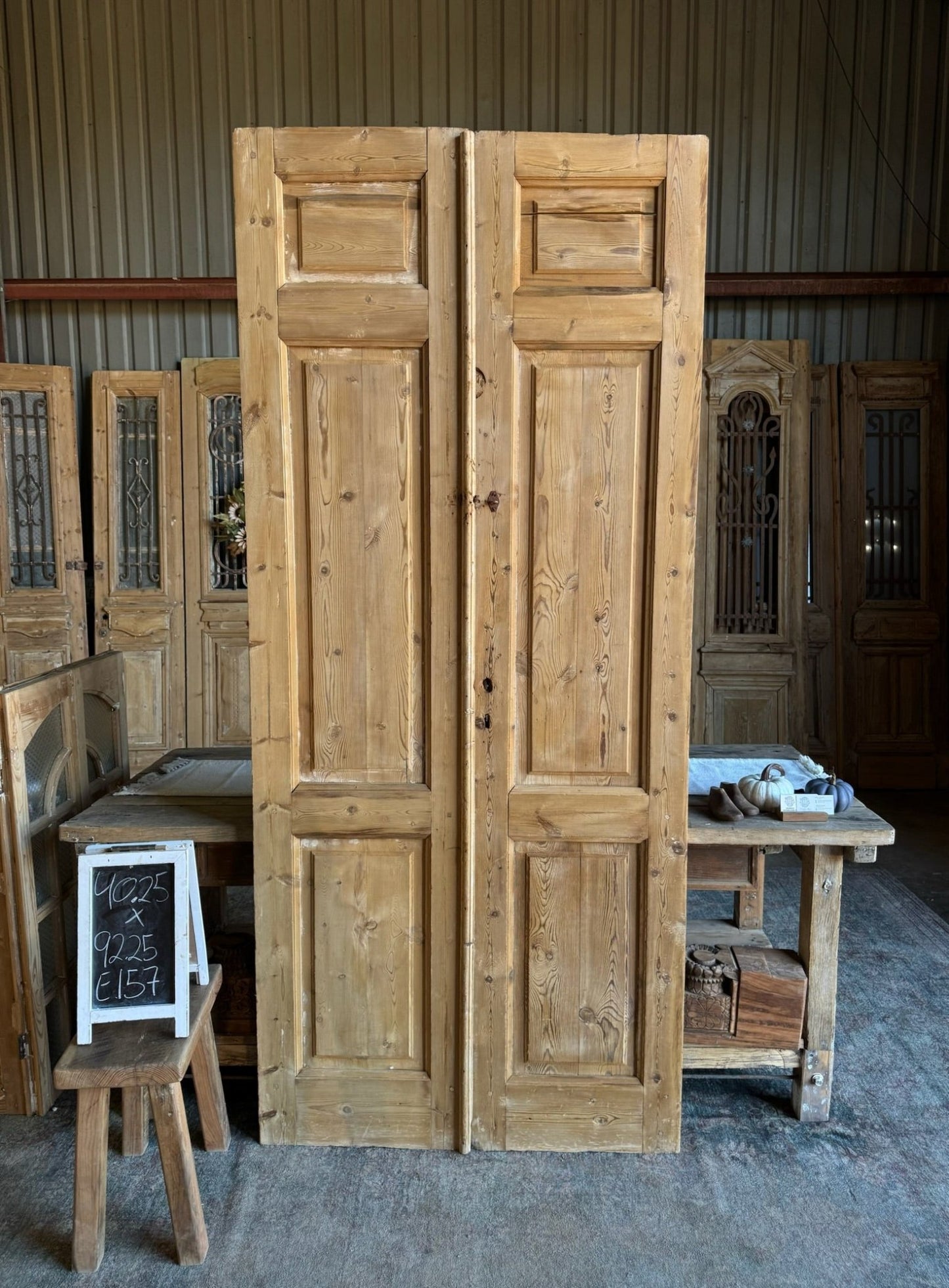 19th Century Antique French Doors - 40x25x92.25 E157 - Magnolia Antique Door Co.