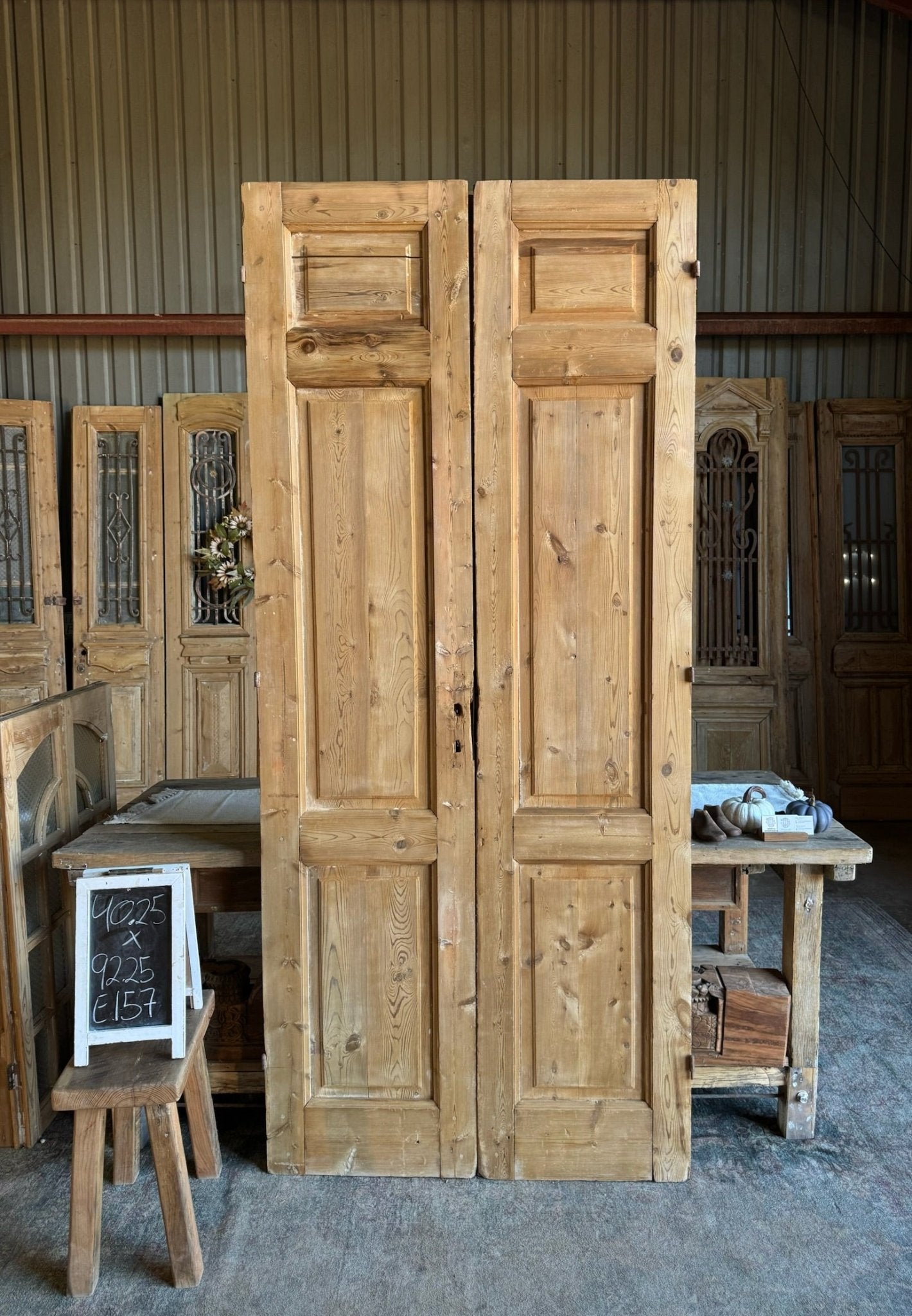 19th Century Antique French Doors - 40x25x92.25 E157 - Magnolia Antique Door Co.