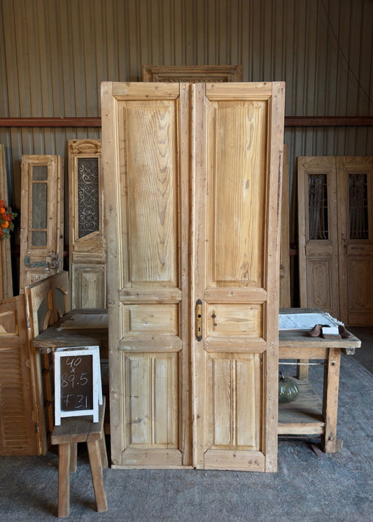 19th Century Antique French Doors - 40x89.5 F31 - Magnolia Antique Door Co.