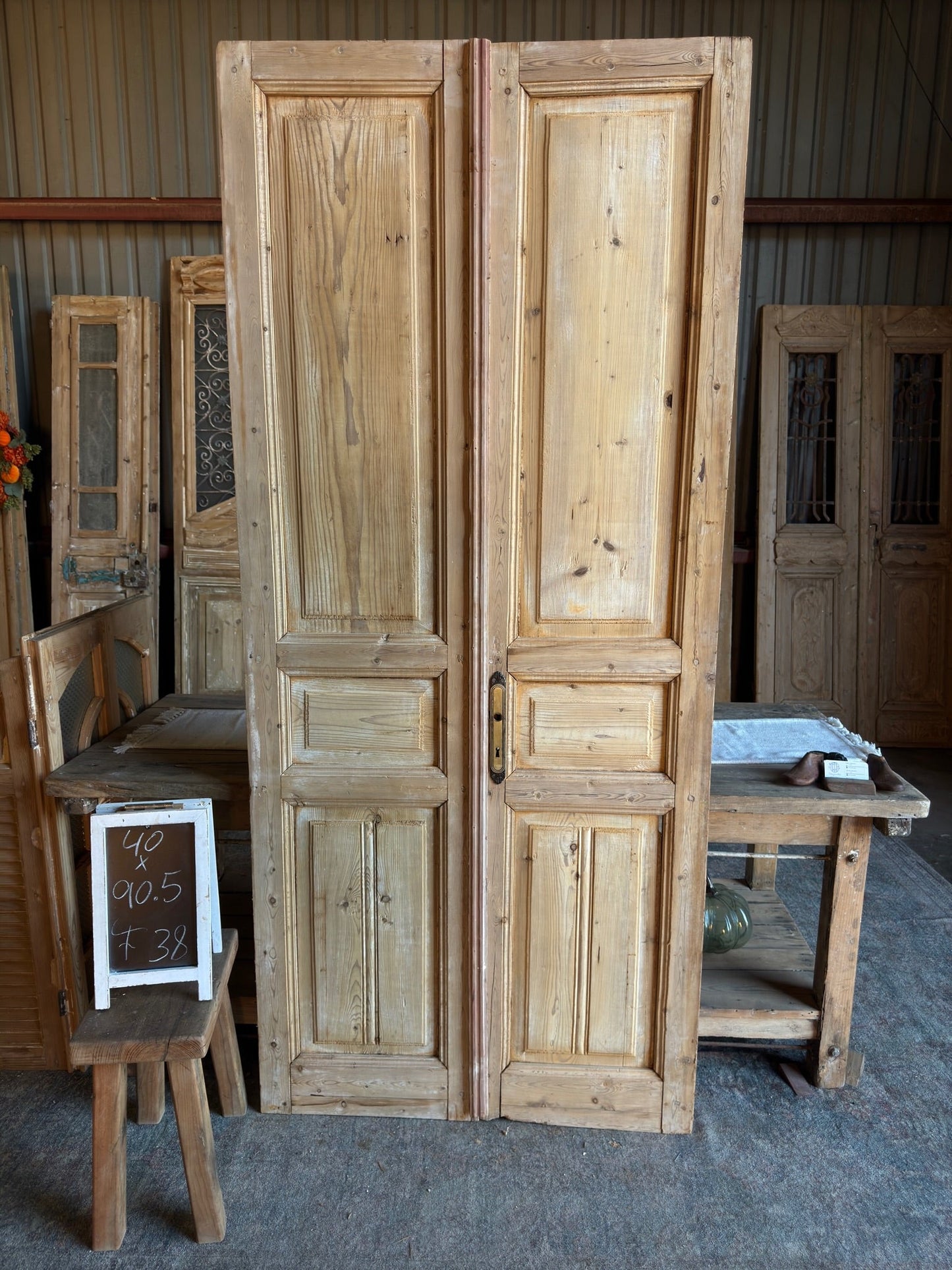 19th Century Antique French Doors - 40x90.5 F38 - Magnolia Antique Door Co.