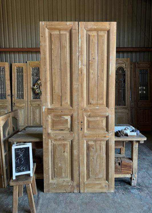 19th Century Antique French Doors - 40x93 E94 - Magnolia Antique Door Co.