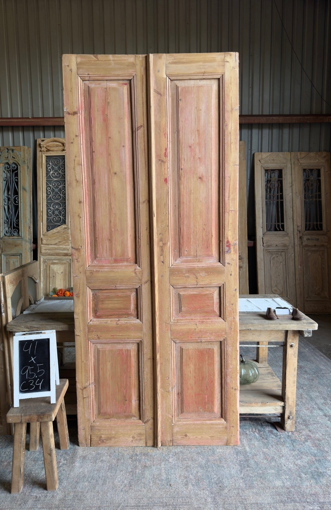 19th Century Antique French Doors - 41x95.5 C34 - Magnolia Antique Door Co.