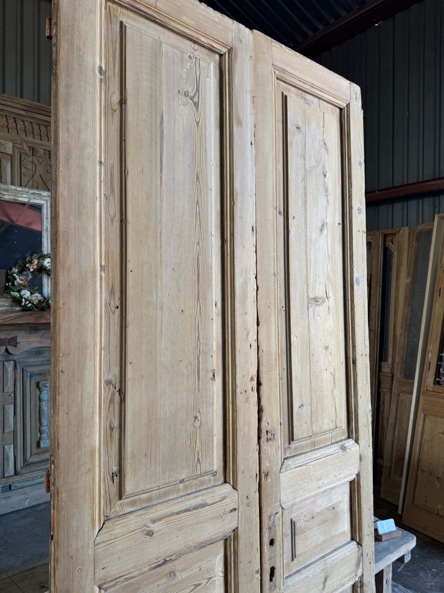 19th Century Antique French Doors - 43.25x101 E129 - Magnolia Antique Door Co.