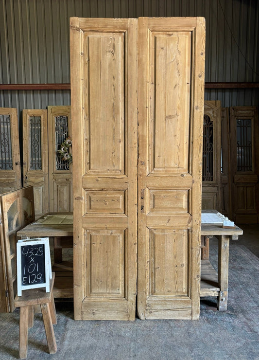 19th Century Antique French Doors - 43.25x101 E129 - Magnolia Antique Door Co.