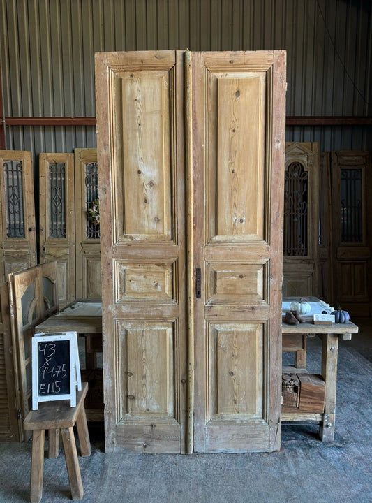 19th Century Antique French Doors - 43x94.75 E115 - Magnolia Antique Door Co.