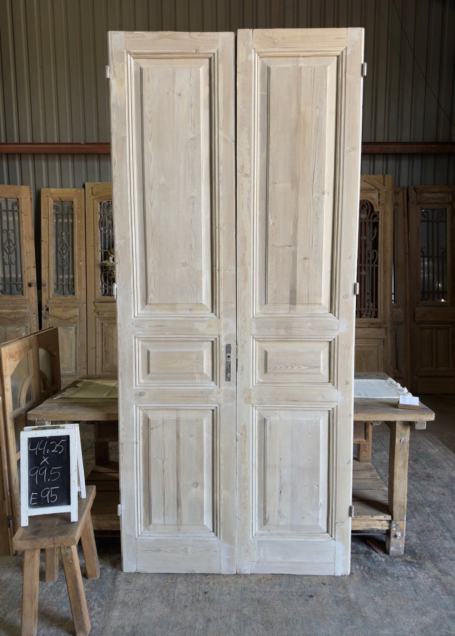 19th Century Antique French Doors - 44.25x99.5 E95 - Magnolia Antique Door Co.