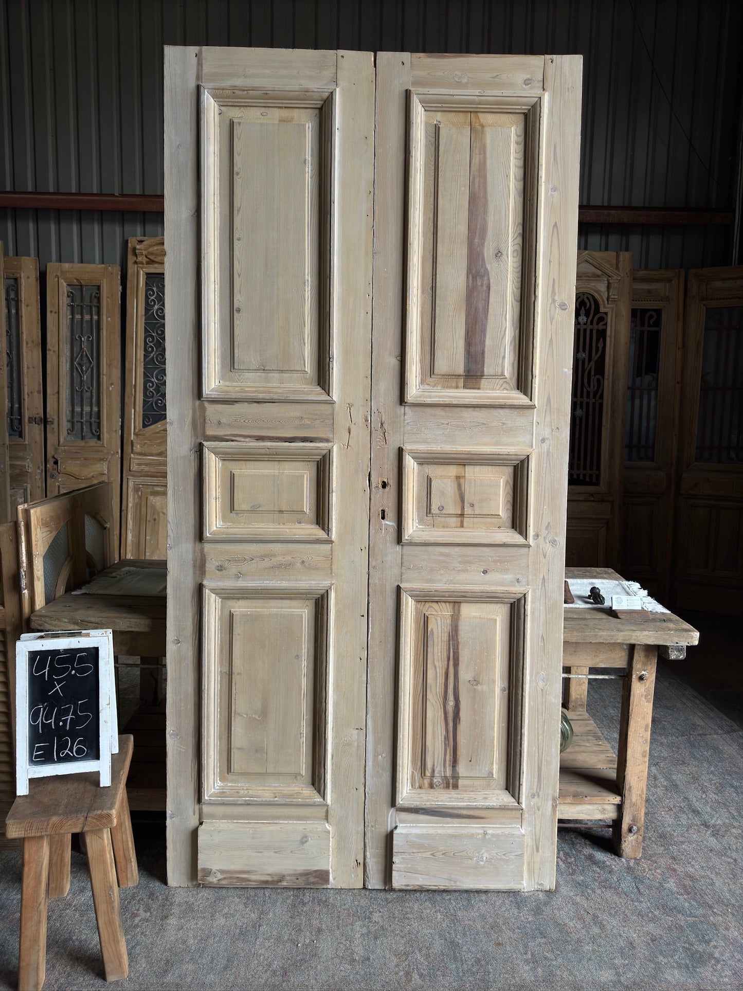 19th Century Antique French Doors - 45.5x94.75 E126 - Magnolia Antique Door Co.