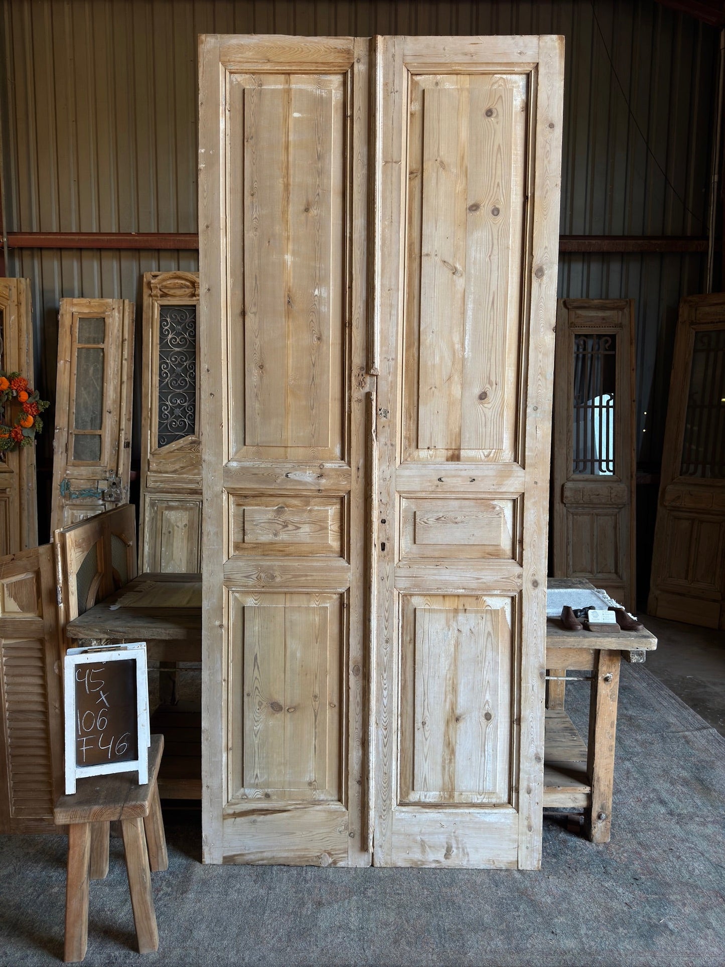 19th Century Antique French Doors - 45x106 F46 - Magnolia Antique Door Co.