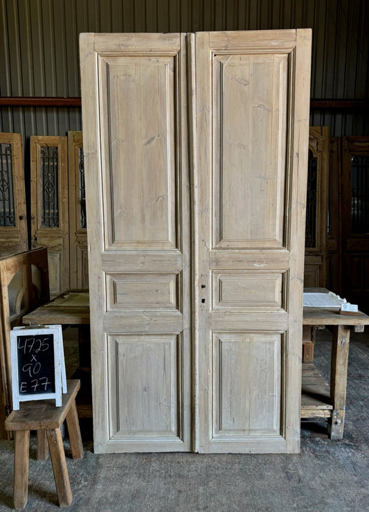 19th Century Antique French Doors - 47.25x90 E77 - Magnolia Antique Door Co.