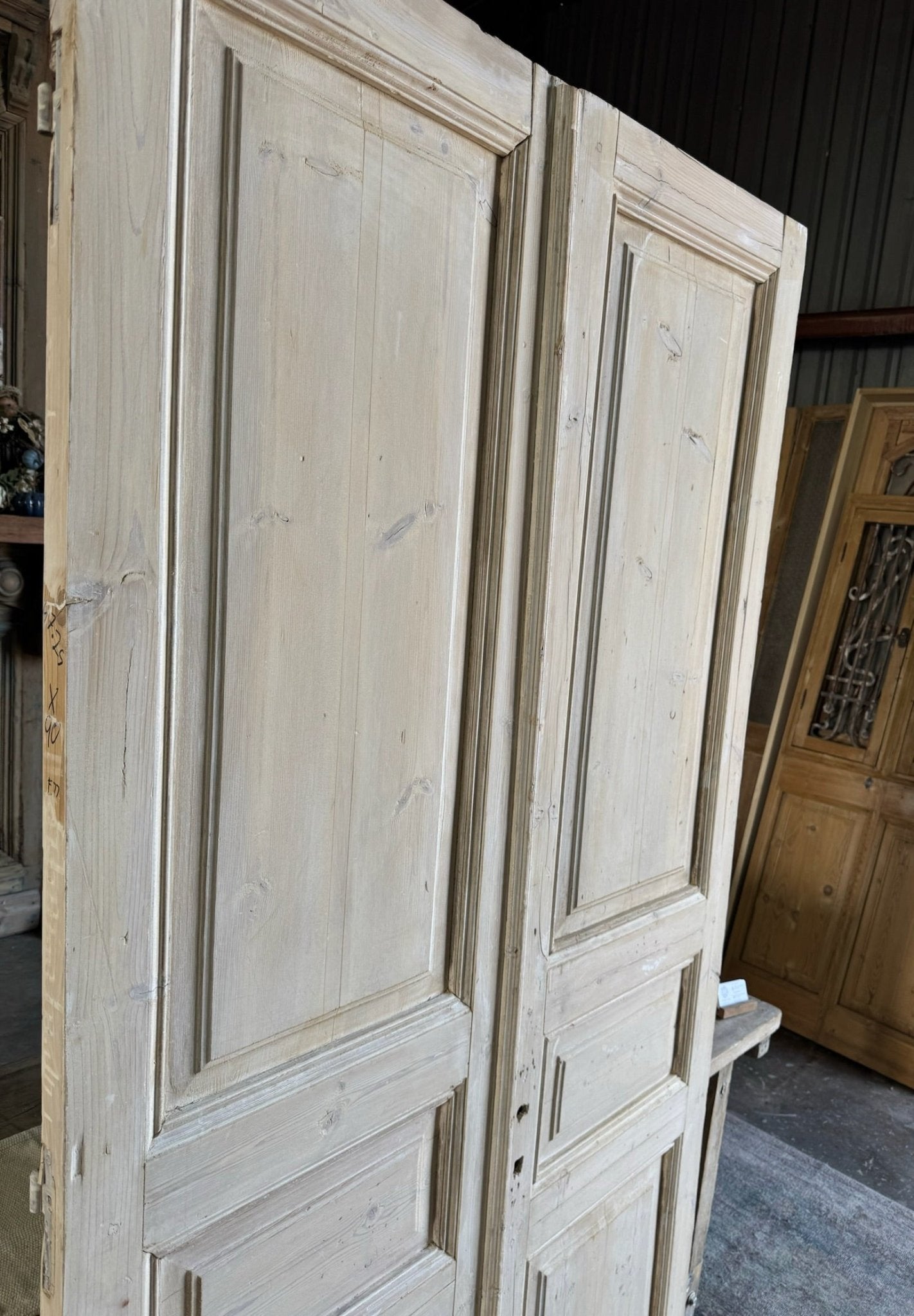 19th Century Antique French Doors - 47.25x90 E77 - Magnolia Antique Door Co.