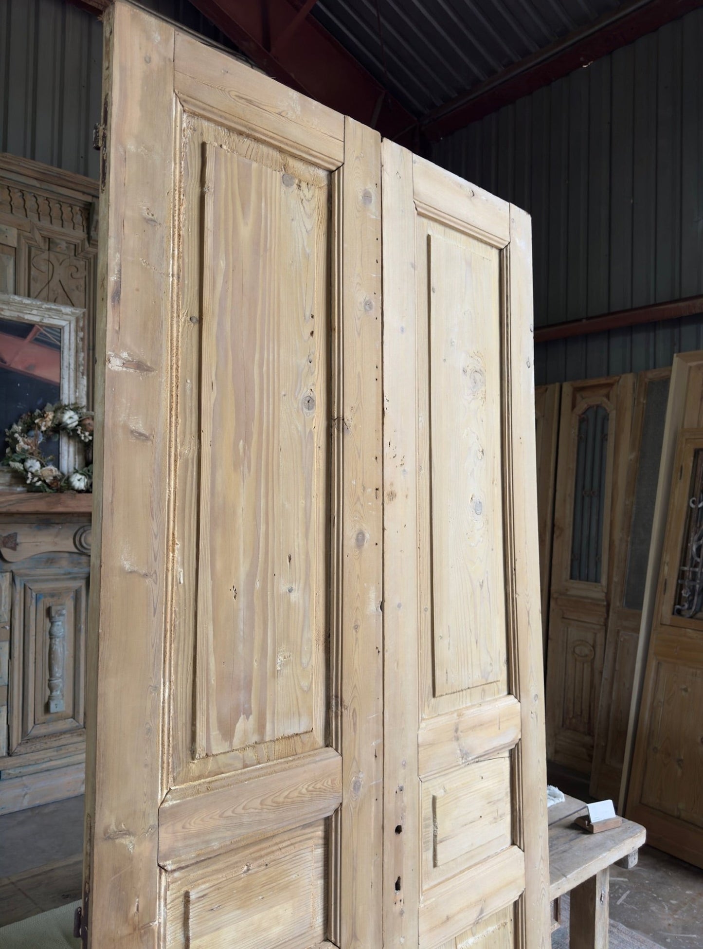 19th Century Antique French Pair - 40x92.75 E72 - Magnolia Antique Door Co.