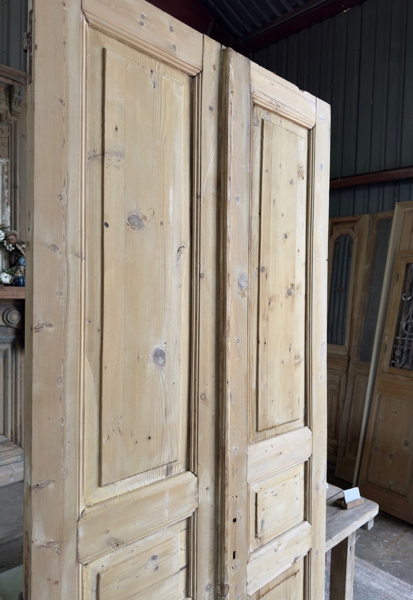 19th Century Antique French Pair - 40x92.75 E73 - Magnolia Antique Door Co.