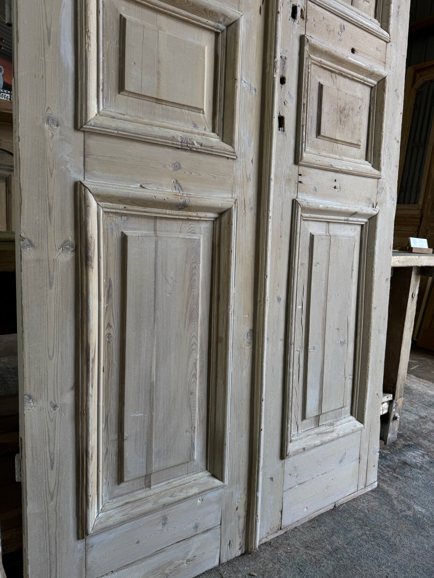 19th Century Antique French Pair - 42x94.25 E164 - Magnolia Antique Door Co.