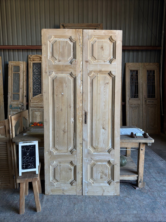 19th Century Baltic Pine Antique Doors - 41.25x88.75 F28 - Magnolia Antique Door Co.