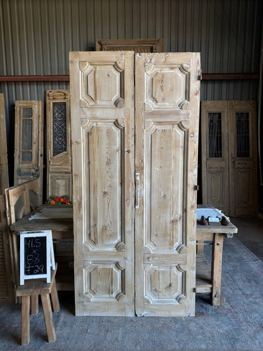 19th Century Baltic Pine Antique Doors - 41.5x88 F29 - Magnolia Antique Door Co.