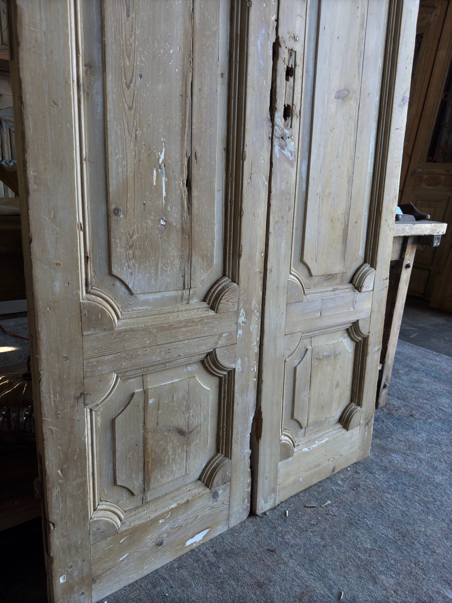 19th Century Baltic Pine Antique Doors - 41.5x89 F22 - Magnolia Antique Door Co.